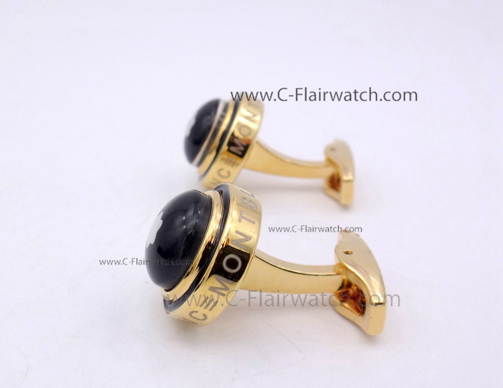 Yellow Gold Montblanc Starwalker Cufflinks - New Replica